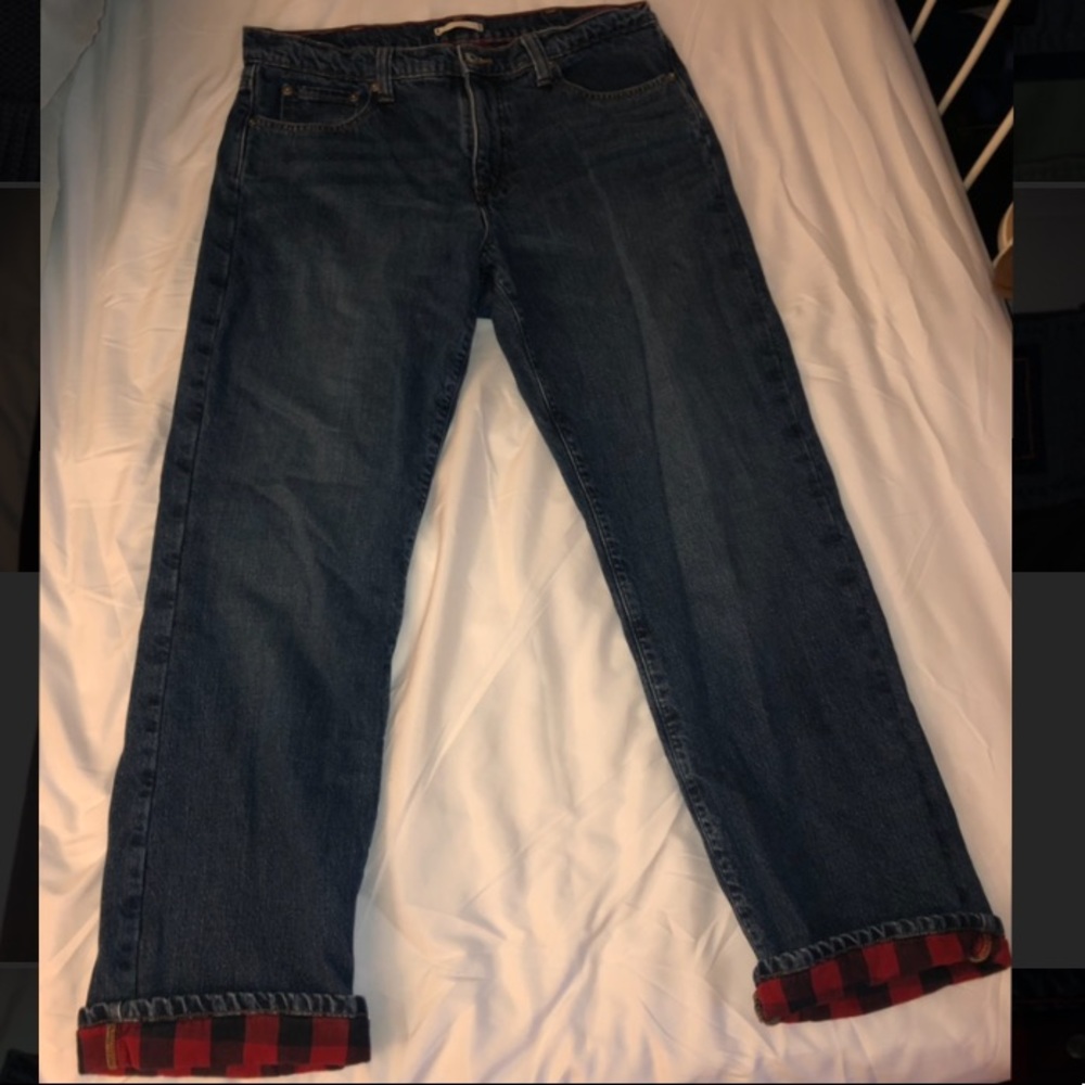 LL Bean Flannel Lined Denim 34 x 30